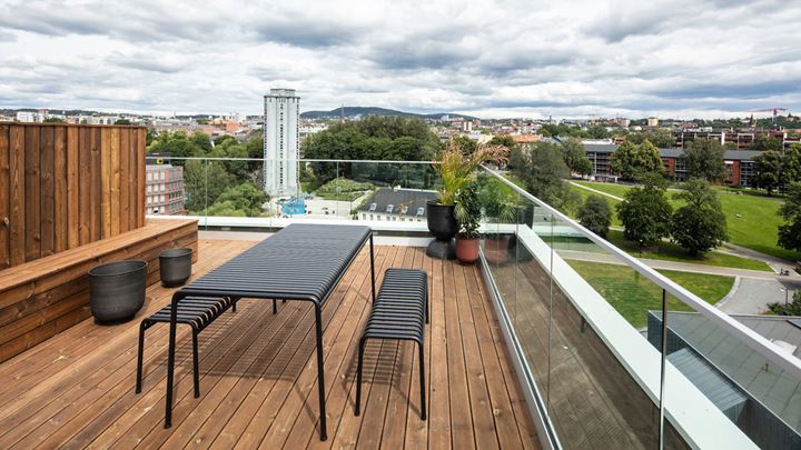 Stråtækning af terrasser